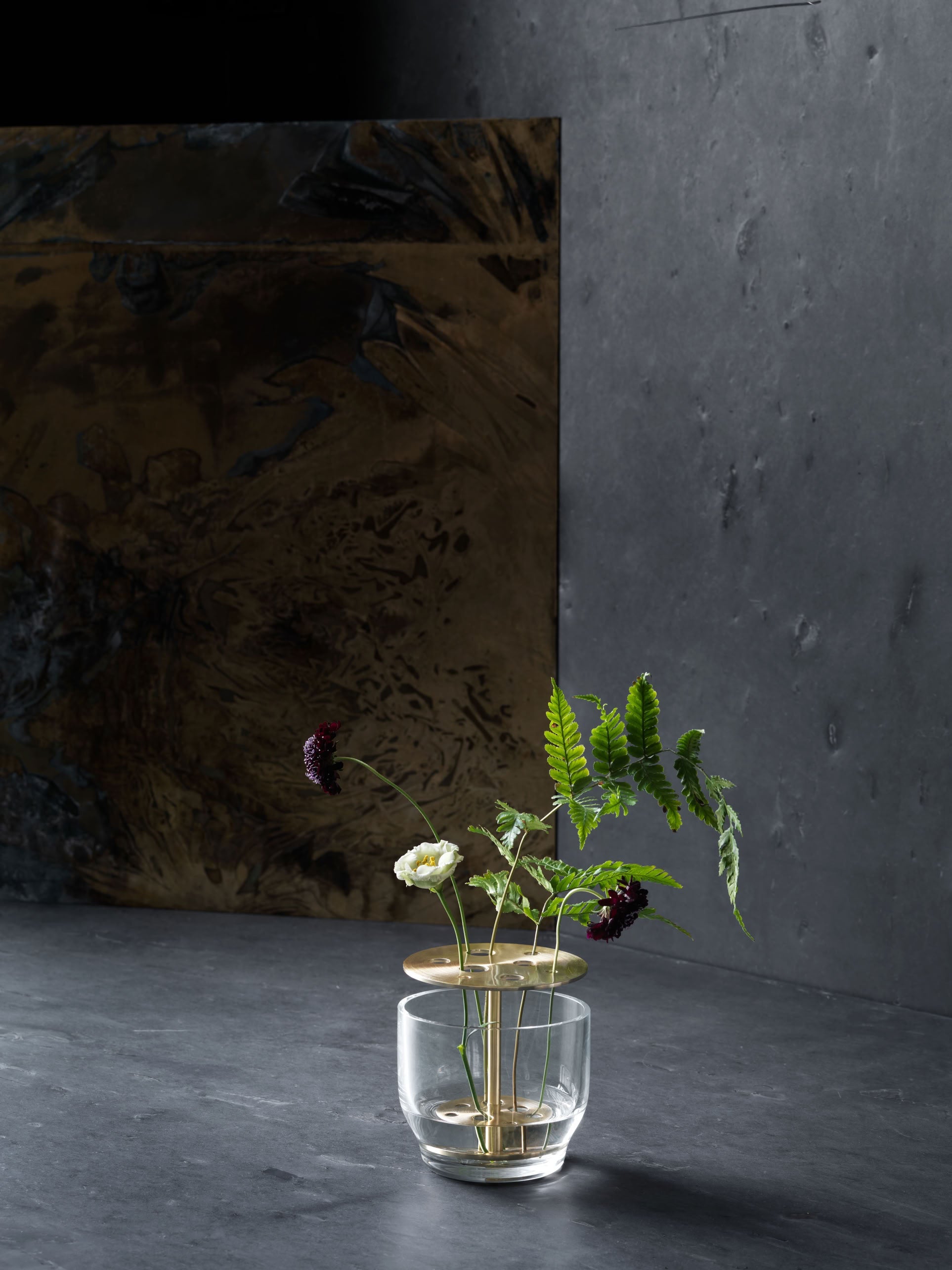 Fritz Hansen Ikebana Vase Small Brass Plated
