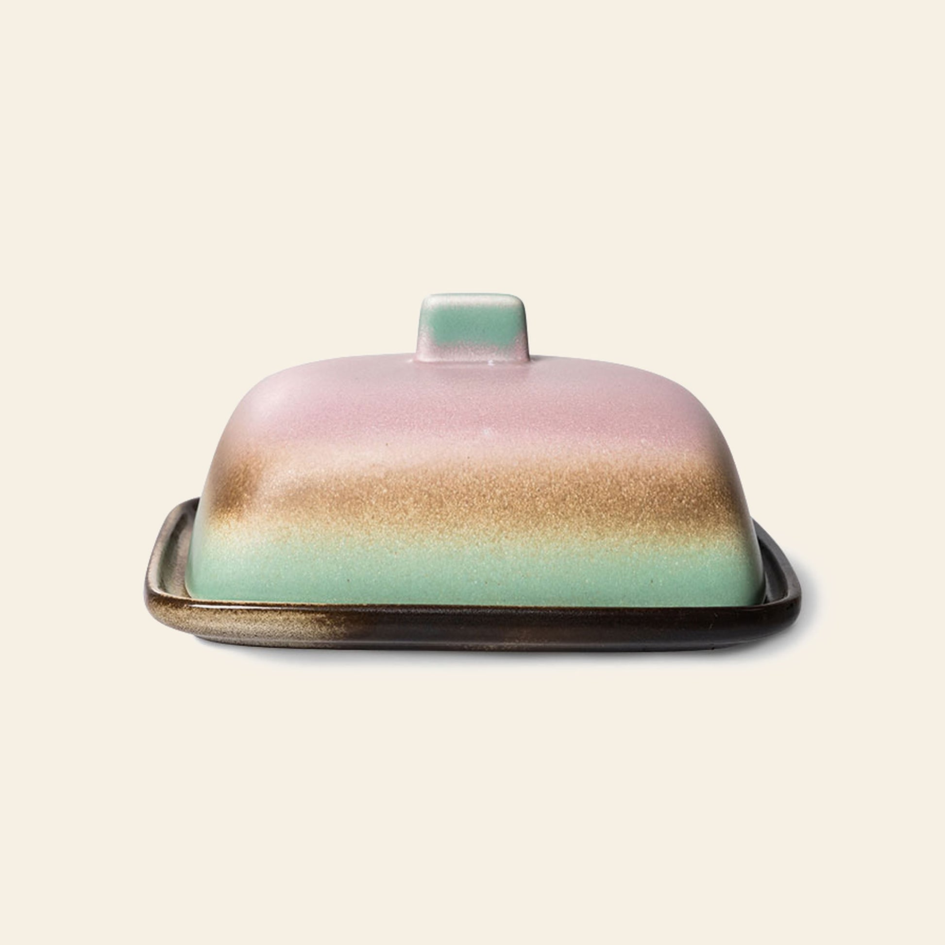 HKLIVING 70s Ceramics Butter Dish Mercury