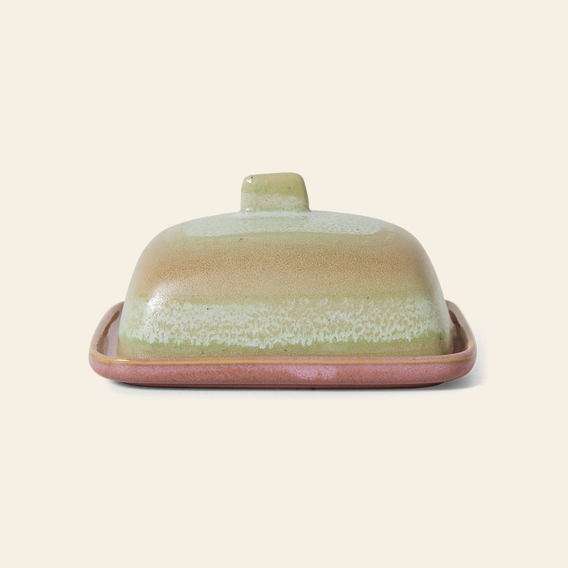 HKLIVING 70s Ceramics Butter Dish Skyline
