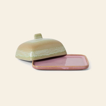 HKLIVING 70s Ceramics Butter Dish Skyline