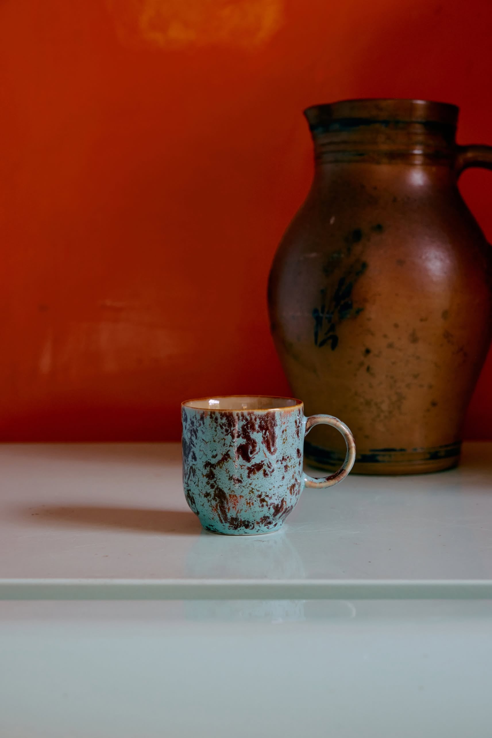 HKLIVING 70s Ceramics Café Mugs Set of 4 Abstract