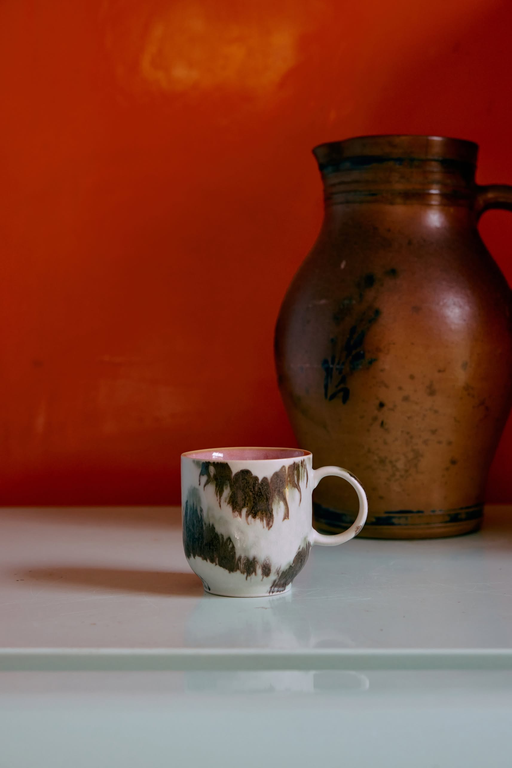 HKLIVING 70s Ceramics Café Mugs Set of 4 Abstract