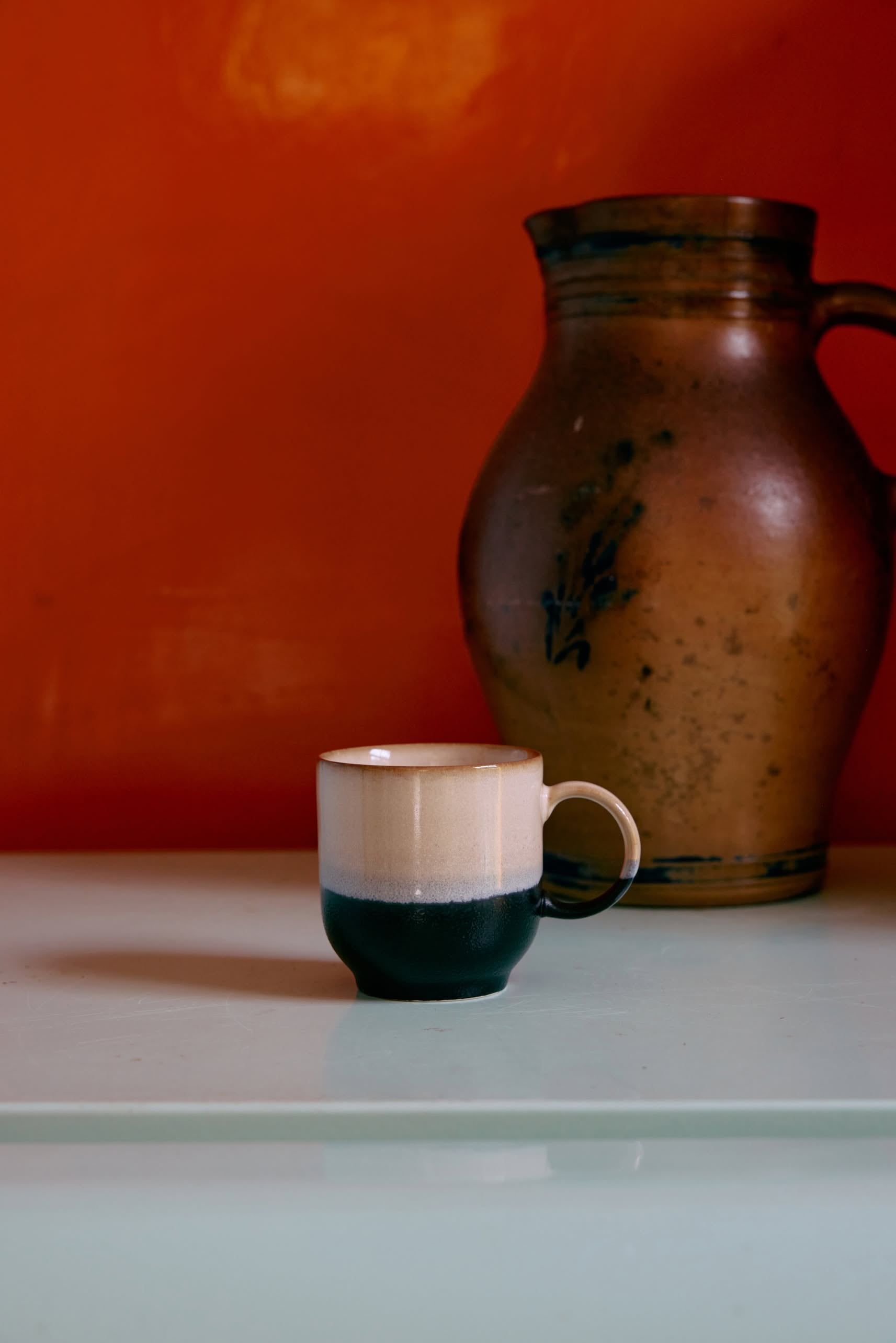 HKLIVING 70s Ceramics Café Mugs Set of 4 Abstract