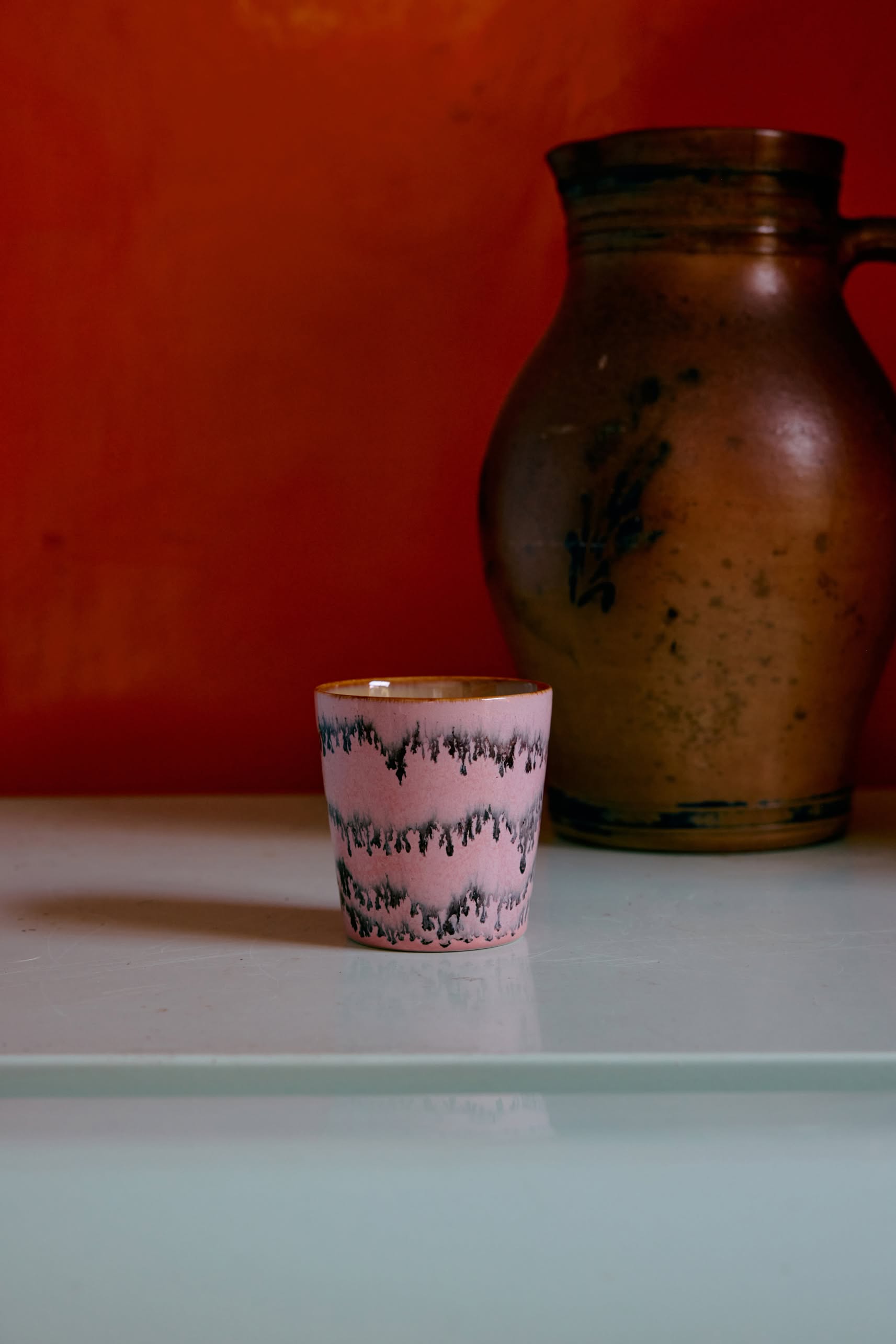 HKLIVING 70s Ceramics Coffee Mugs Set of 4 Pop Art