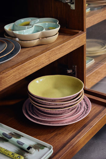HKLIVING 70s Ceramics Curry Bowls Set of 2 Bubble