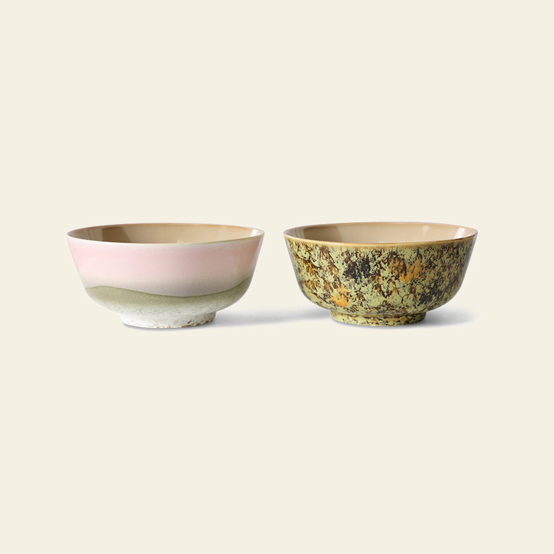HKLIVING 70s Ceramics Ramen Bowls Set of 2 Ascend
