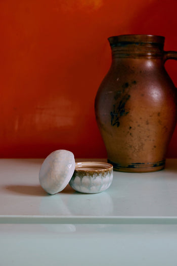HKLIVING 70s Ceramics Sugar Pot Petal