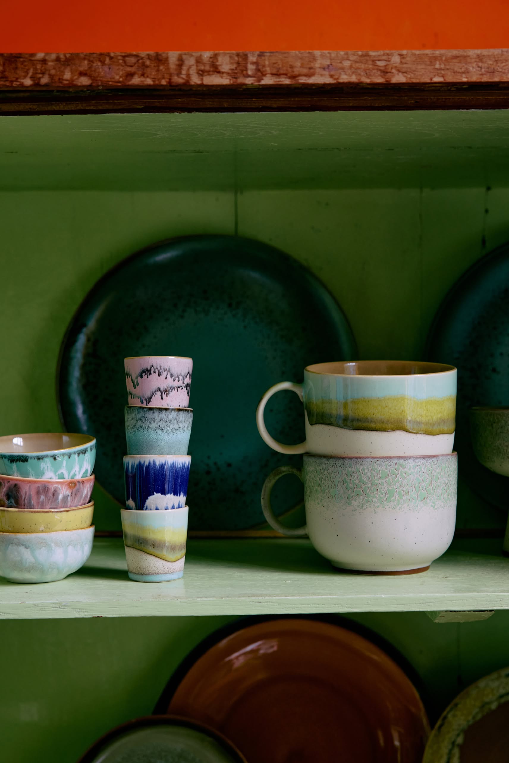 HKLIVING 70s Ceramics Tea Cups Set of 2 Neo