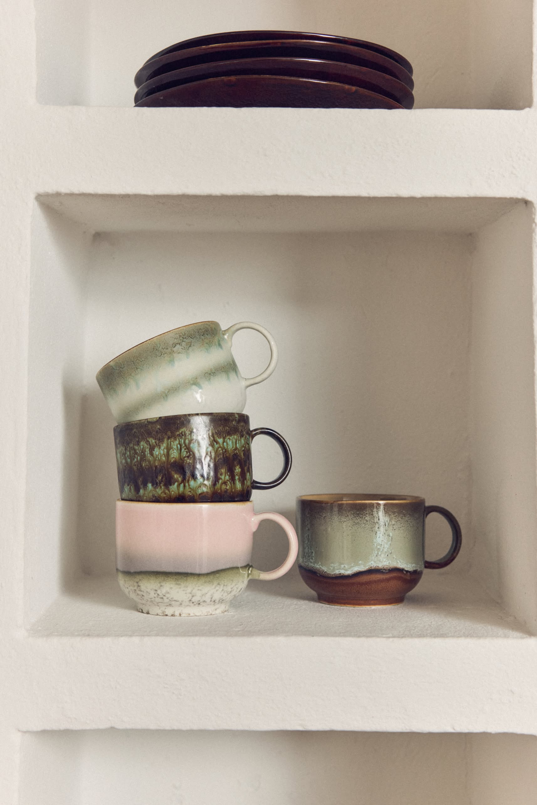 HKLIVING 70s Ceramics Tea Cups Set of 2 Odyssey