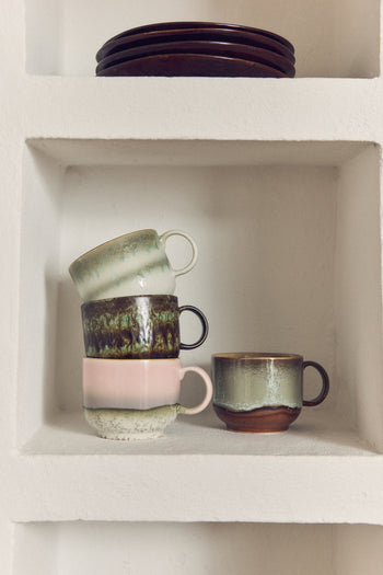 HKLIVING 70s Ceramics Tea Cups Set of 2 Odyssey