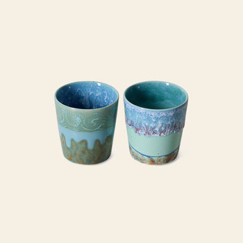 HKLIVING 70s Ceramics Van Gogh Coffee Mugs Set of 2 Self Portrait