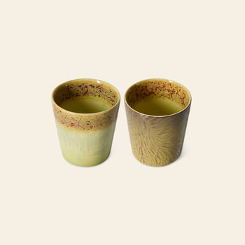 HKLIVING 70s Ceramics Van Gogh Coffee Mugs Set of 2 Sunflowers