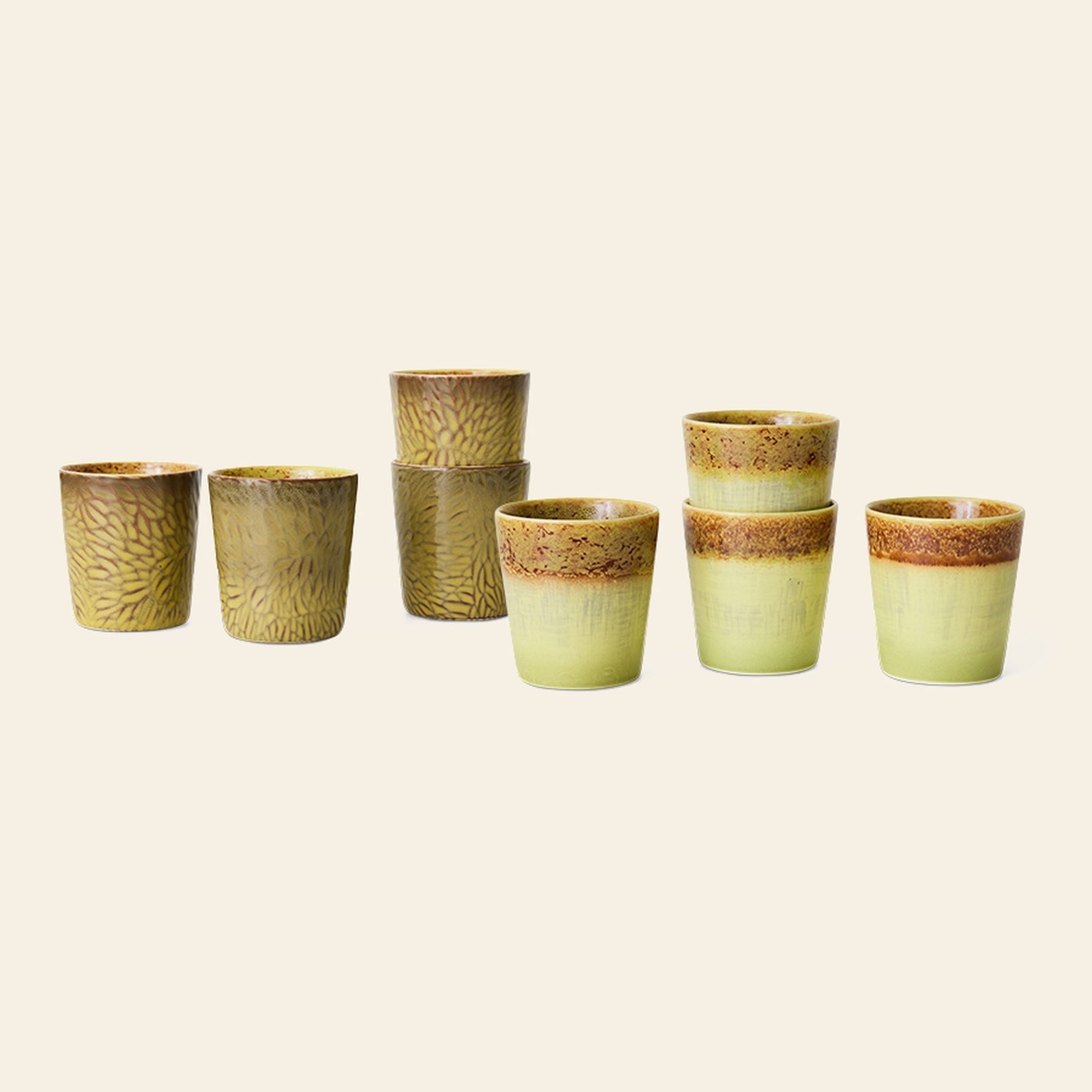HKLIVING 70s Ceramics Van Gogh Coffee Mugs Set of 2 Sunflowers