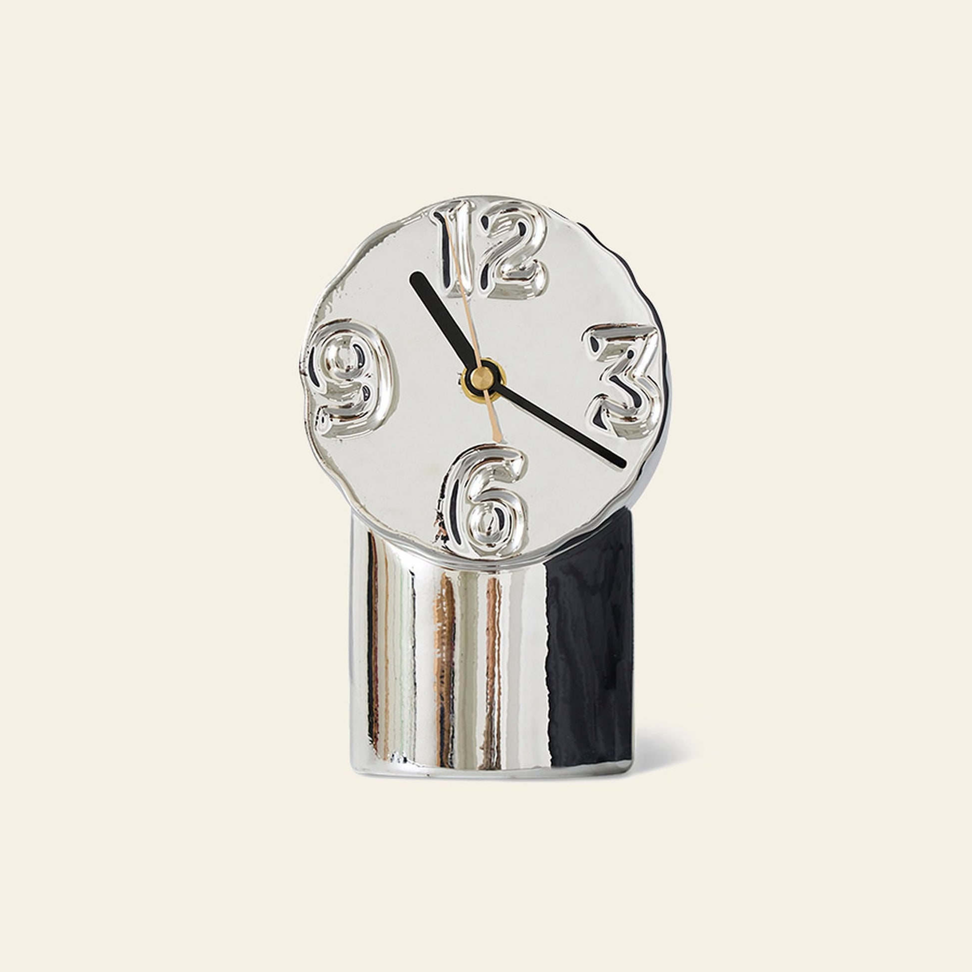 HKLIVING Retro Ceramic Clock Chrome