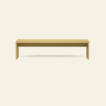 The HKLIVING Bench, 180cm by HKLIVING is a simple rectangular wooden dining bench with clean lines and no backrest, perfect for versatile seating in any space. Placed against a light background, it complements modern interiors.