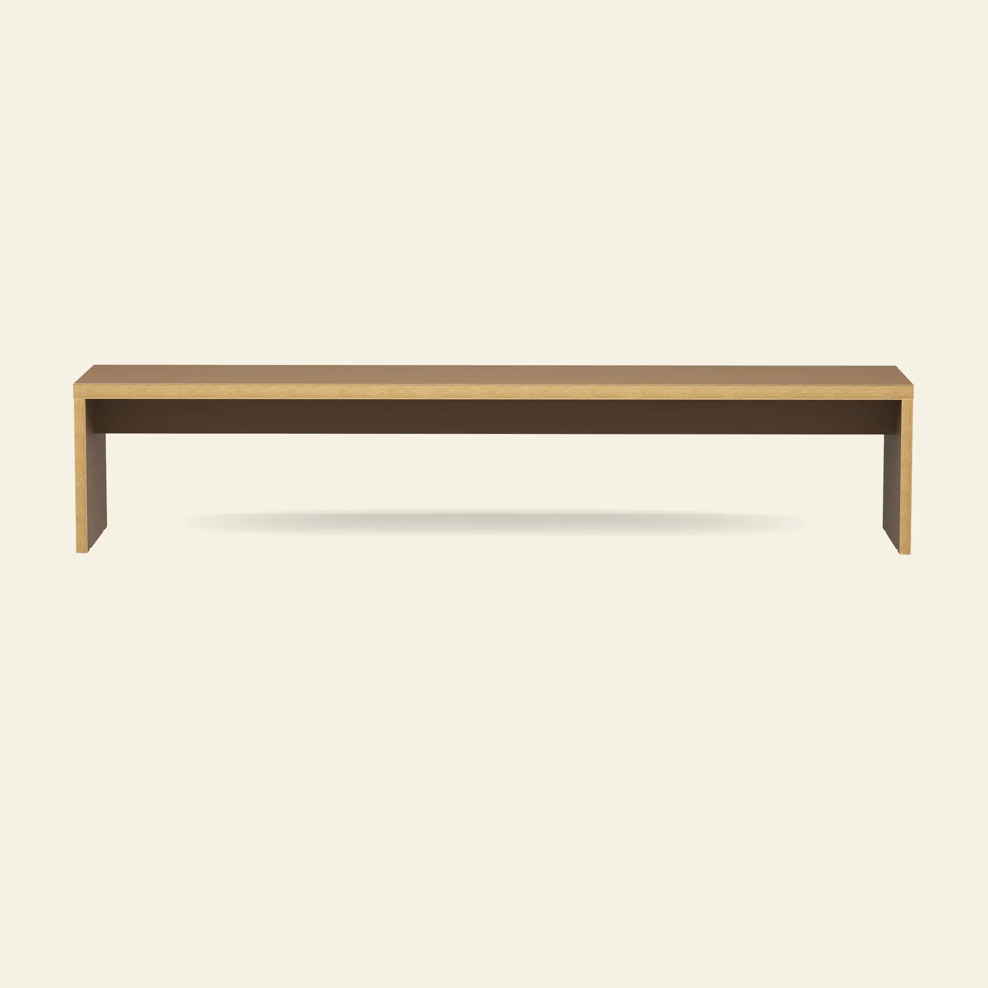The HKLIVING Bench, 220cm by HKLIVING is a modern wooden dining bench with clean lines and no backrest, offering stylish, space-saving seating against a neutral backdrop.