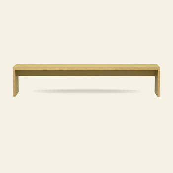 The HKLIVING Bench, 220cm by HKLIVING features a modern rectangular wooden design with clean lines, providing stylish and space-saving dining seating for any contemporary setting.