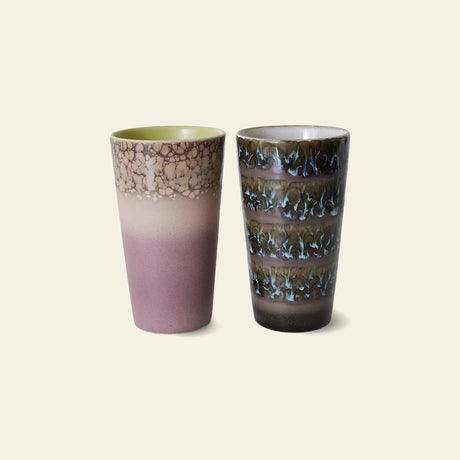 HKLIVING 70s Ceramics: Latte Mugs, Set of 2