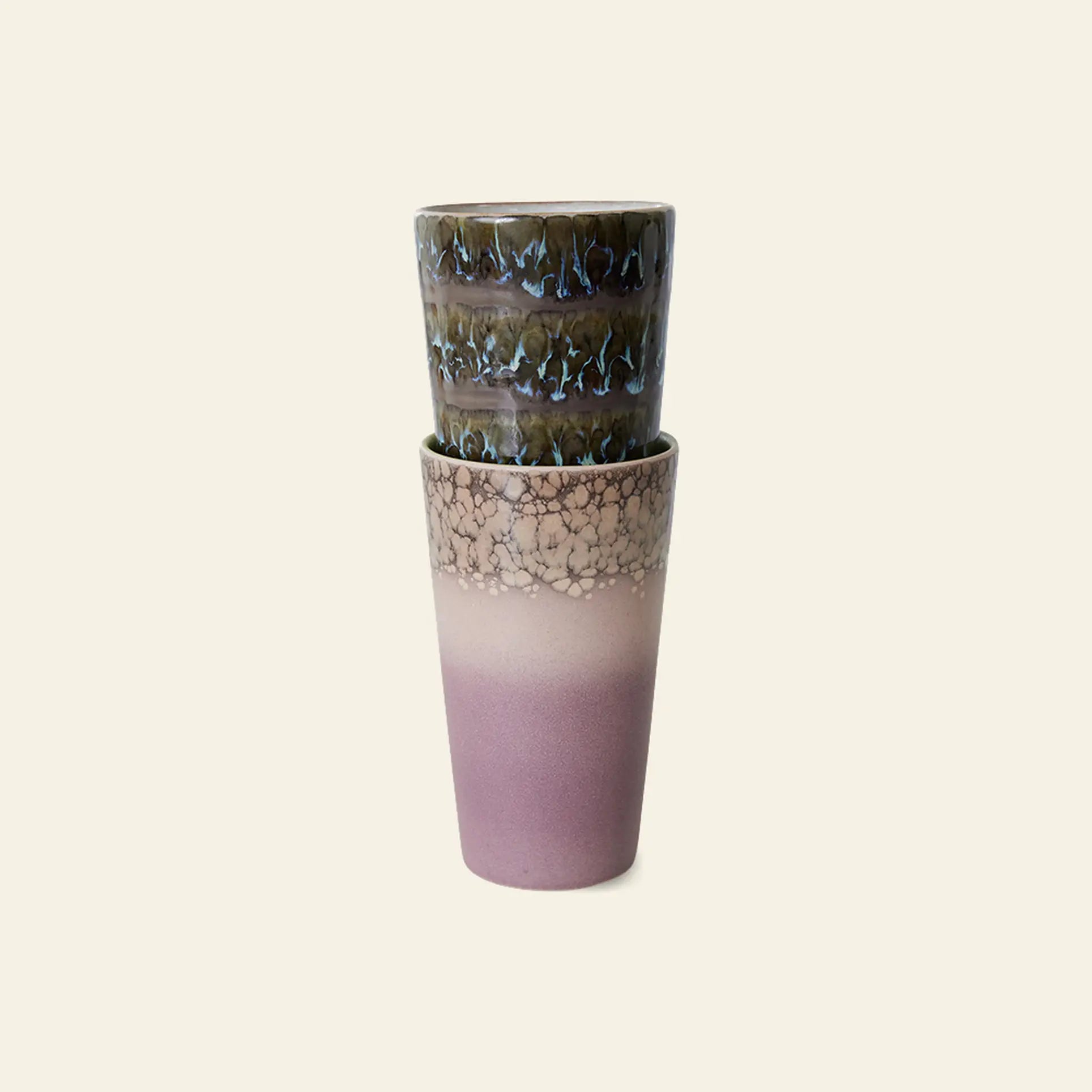 HKLIVING 70s Ceramics: Latte Mugs, Set of 2