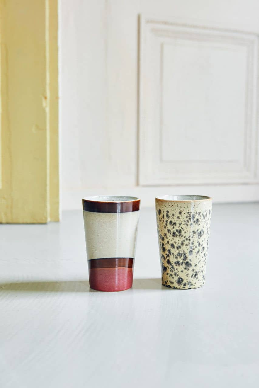 HKliving 70s Ceramics: Tea Mugs, Set of 2