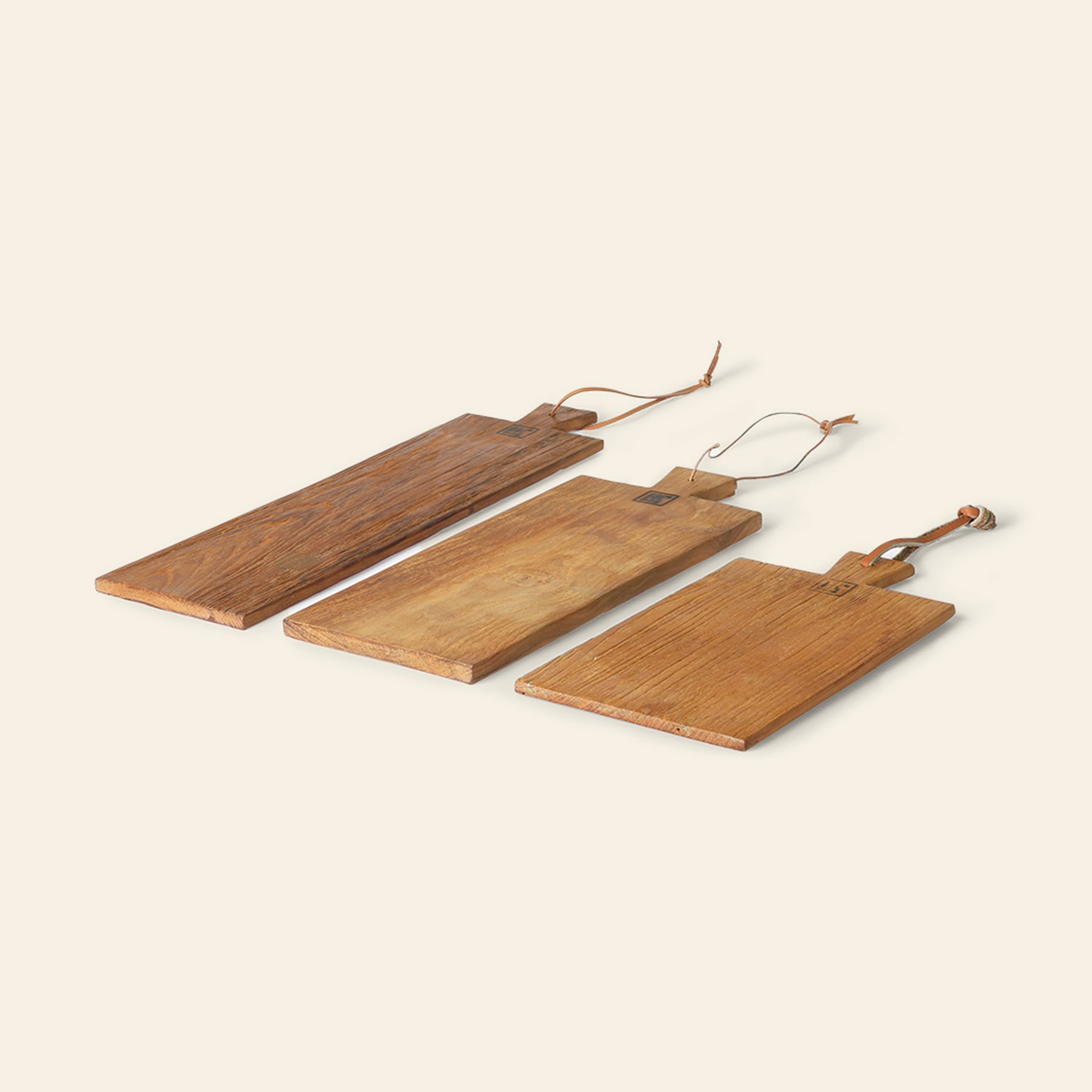 HKLIVING Bread Board Teak, Set of 3