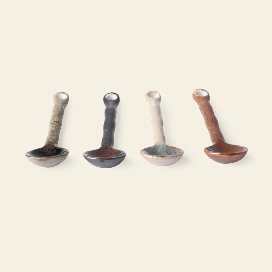 HKLIVING Kyoto Ceramics: Japanese Tea Spoons, Set of 4