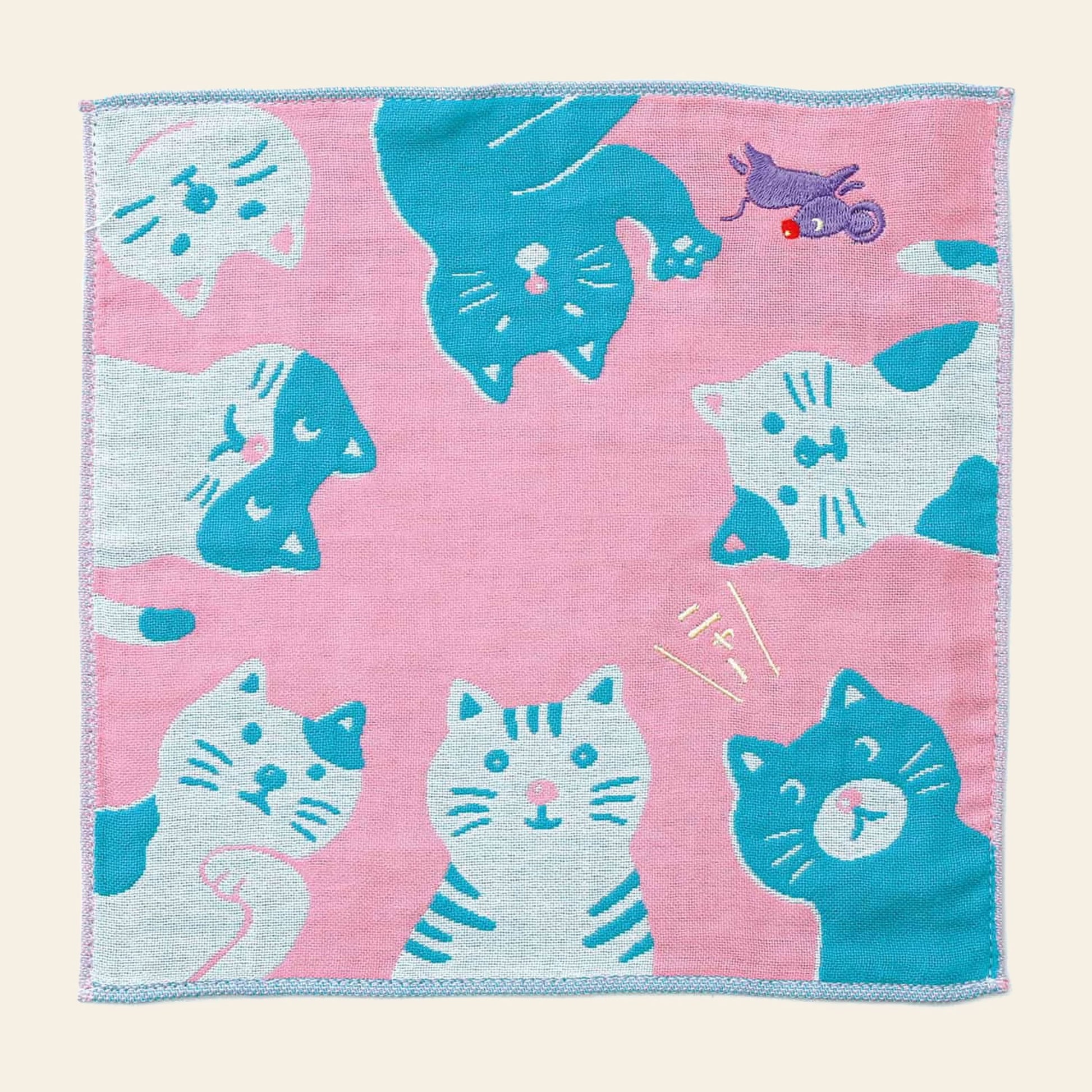 Hightide New Retro Gauze Handkerchief Cat