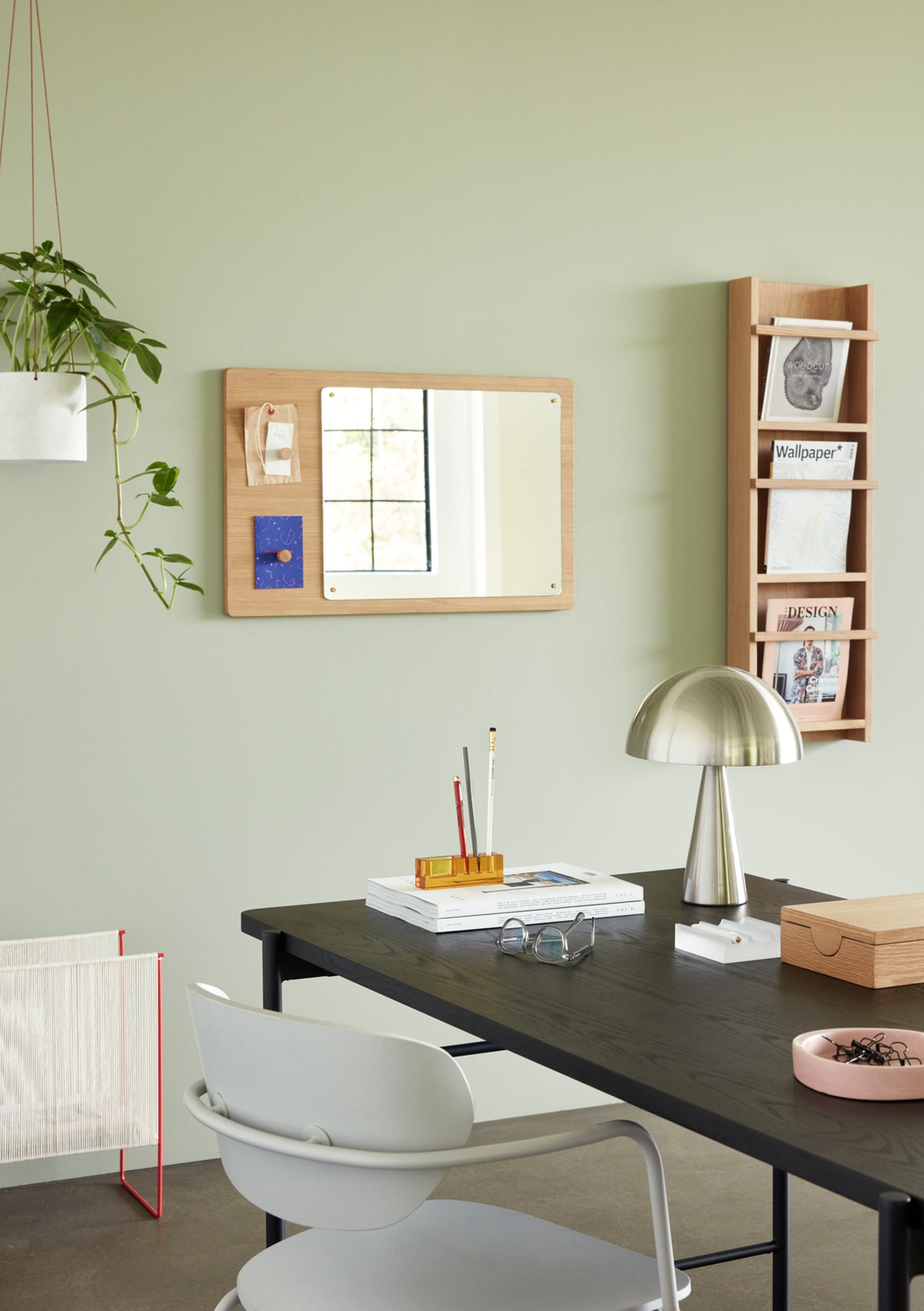 Hübsch Mush Table Lamp Mini Nickel