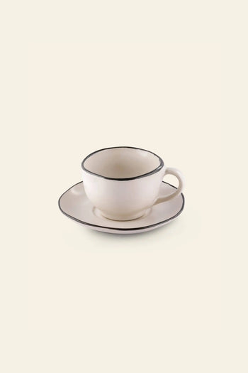 Kra Sanctuary Andaman Free Form Cup And Coaster White