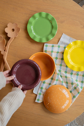 L'expressionist Hamburger Stackable Plate Set of 5
