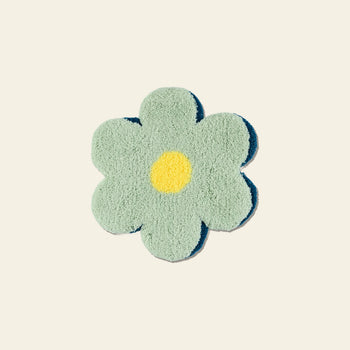 MIYOSHI RUG Flower Chair Rug C Green