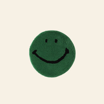 MIYOSHI RUG Harvey Ball x MIYOSHI RUG Original Smiley Face Chair Rug Green