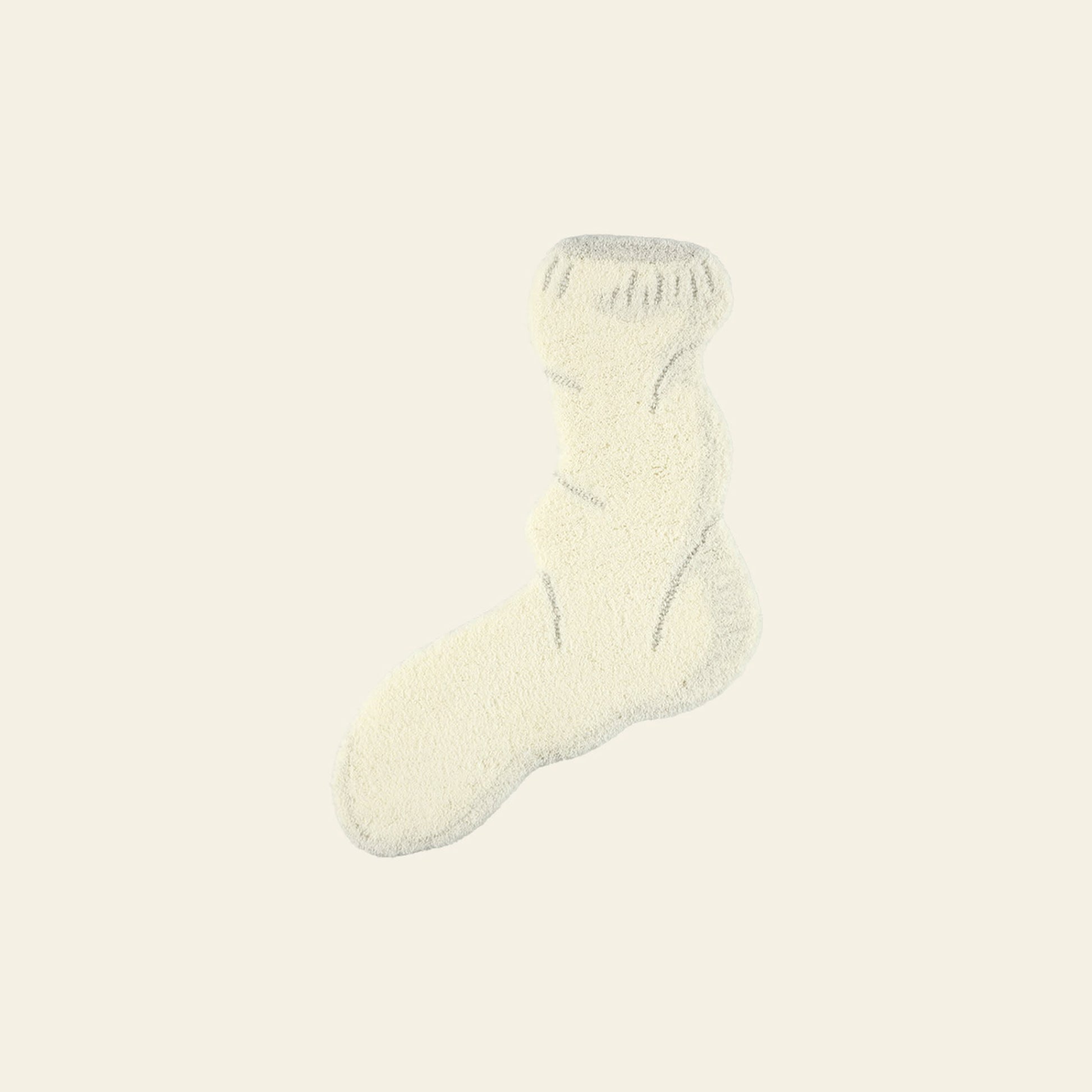 MIYOSHI RUG Right Sock Rug White