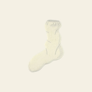 MIYOSHI RUG Right Sock Rug White