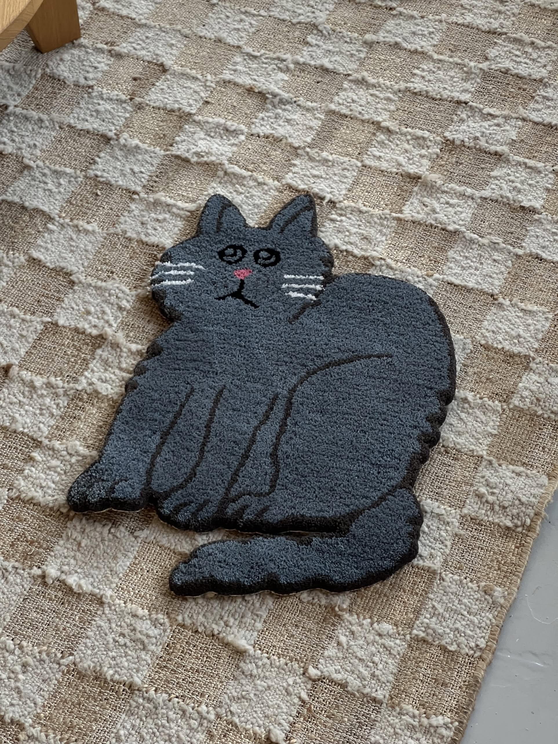 MIYOSHI RUG Shiomi Wada x MIYOSHI RUG Cat Rug B Grey