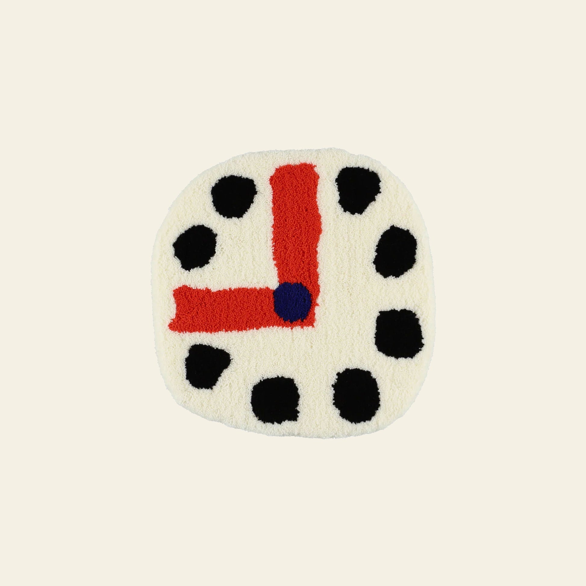 MIYOSHI RUG Toki Dot Chair Rug White