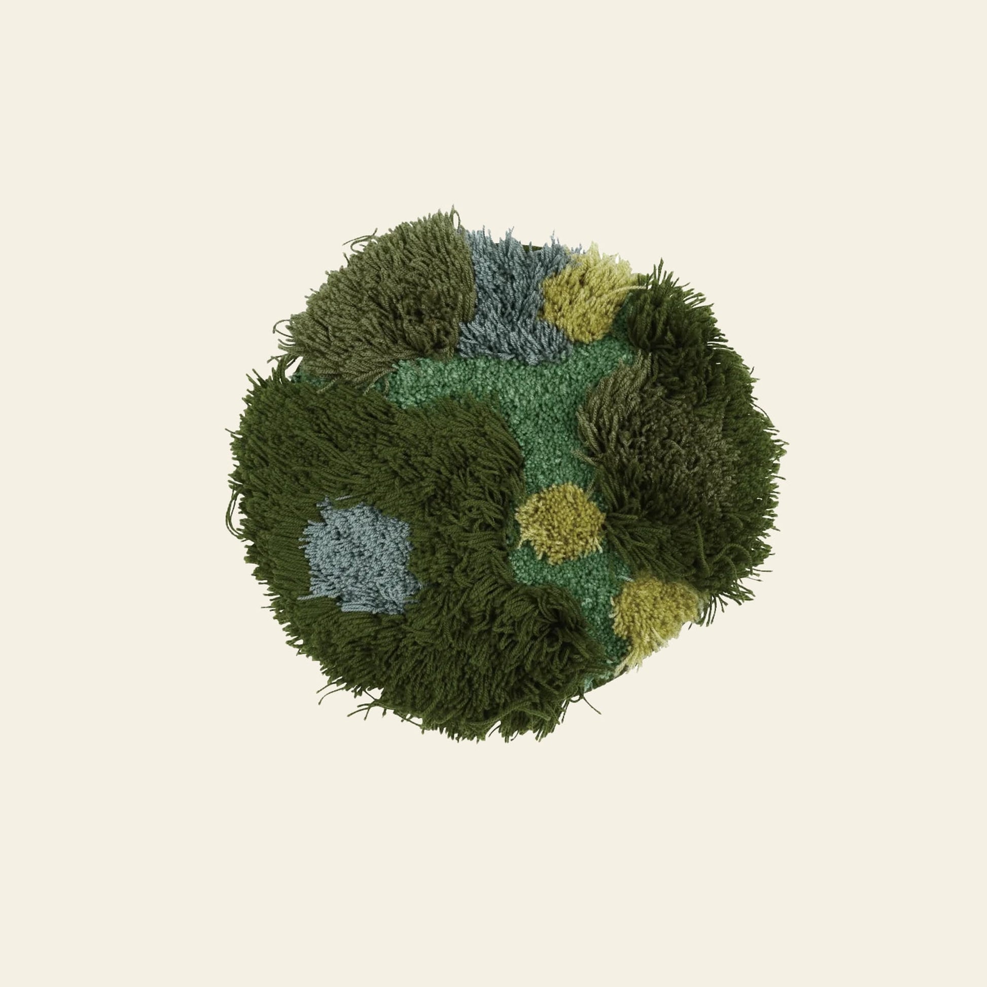 MIYOSHI RUG eofm x MIYOSHI RUG Ragged Chair Rug Green