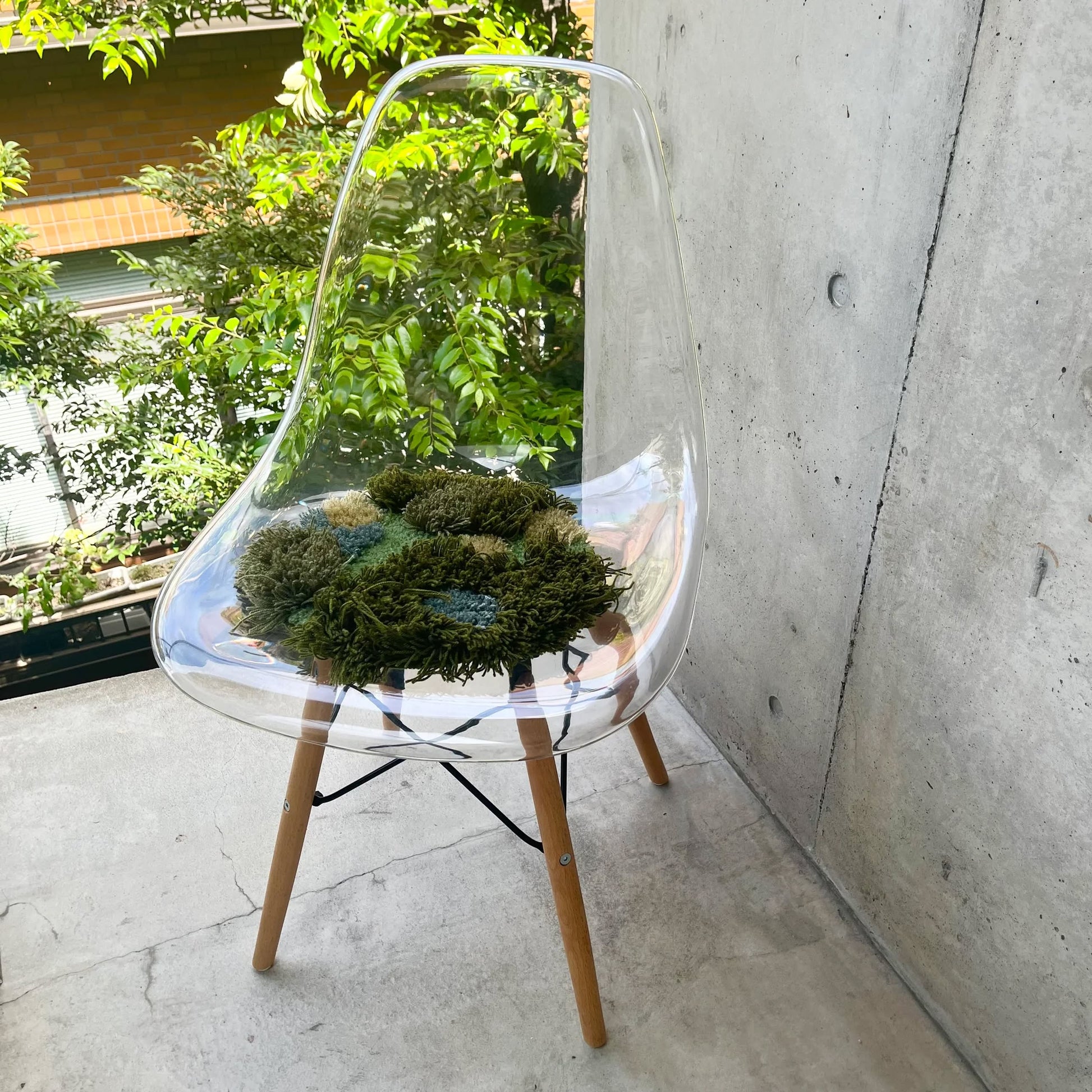 MIYOSHI RUG eofm x MIYOSHI RUG Ragged Chair Rug Green