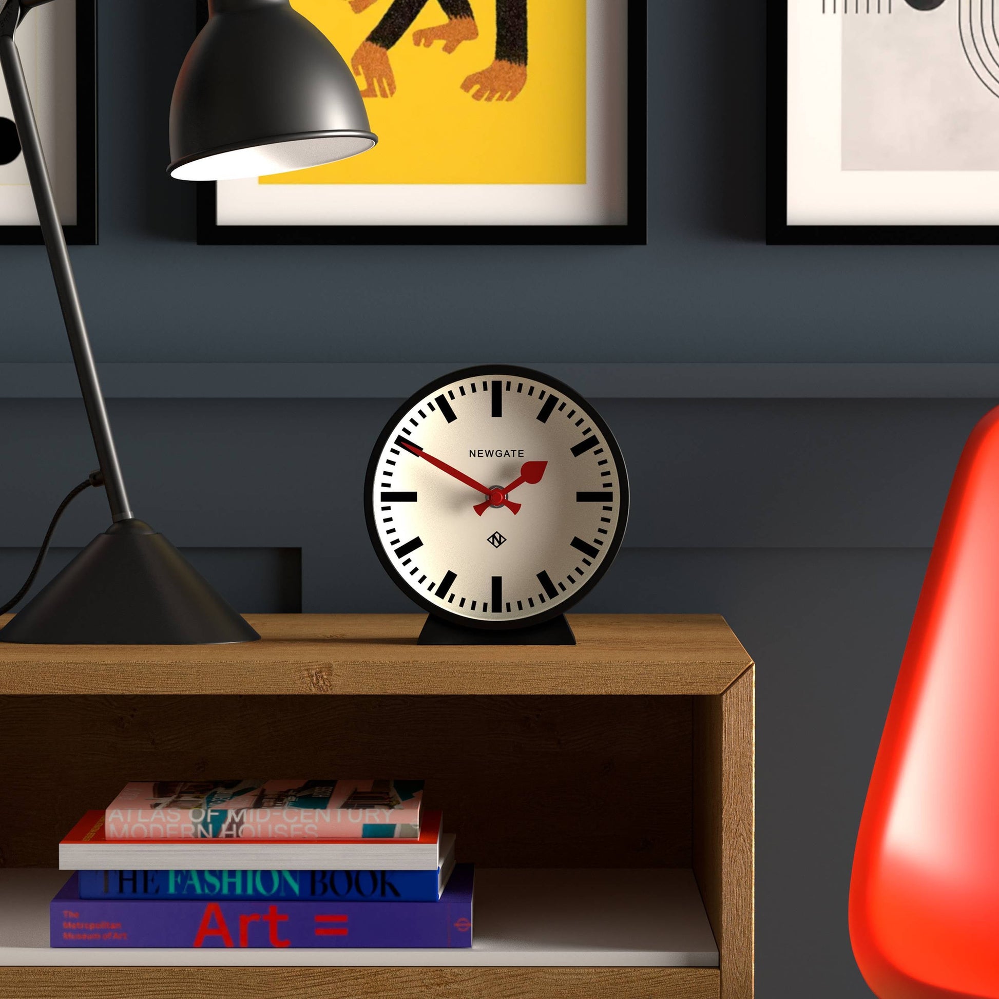 Newgate M Mantel Railway Clock Black