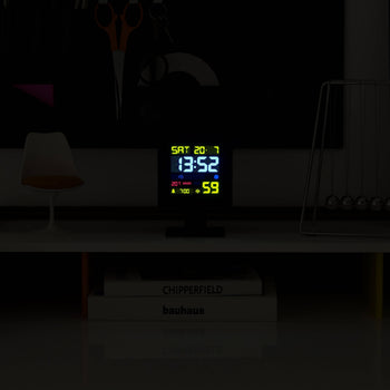 Newgate Monolith LCD Alarm Clock Black