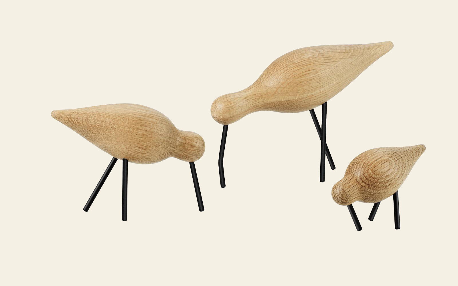 Normann Copenhagen Shorebird Large Oak Black