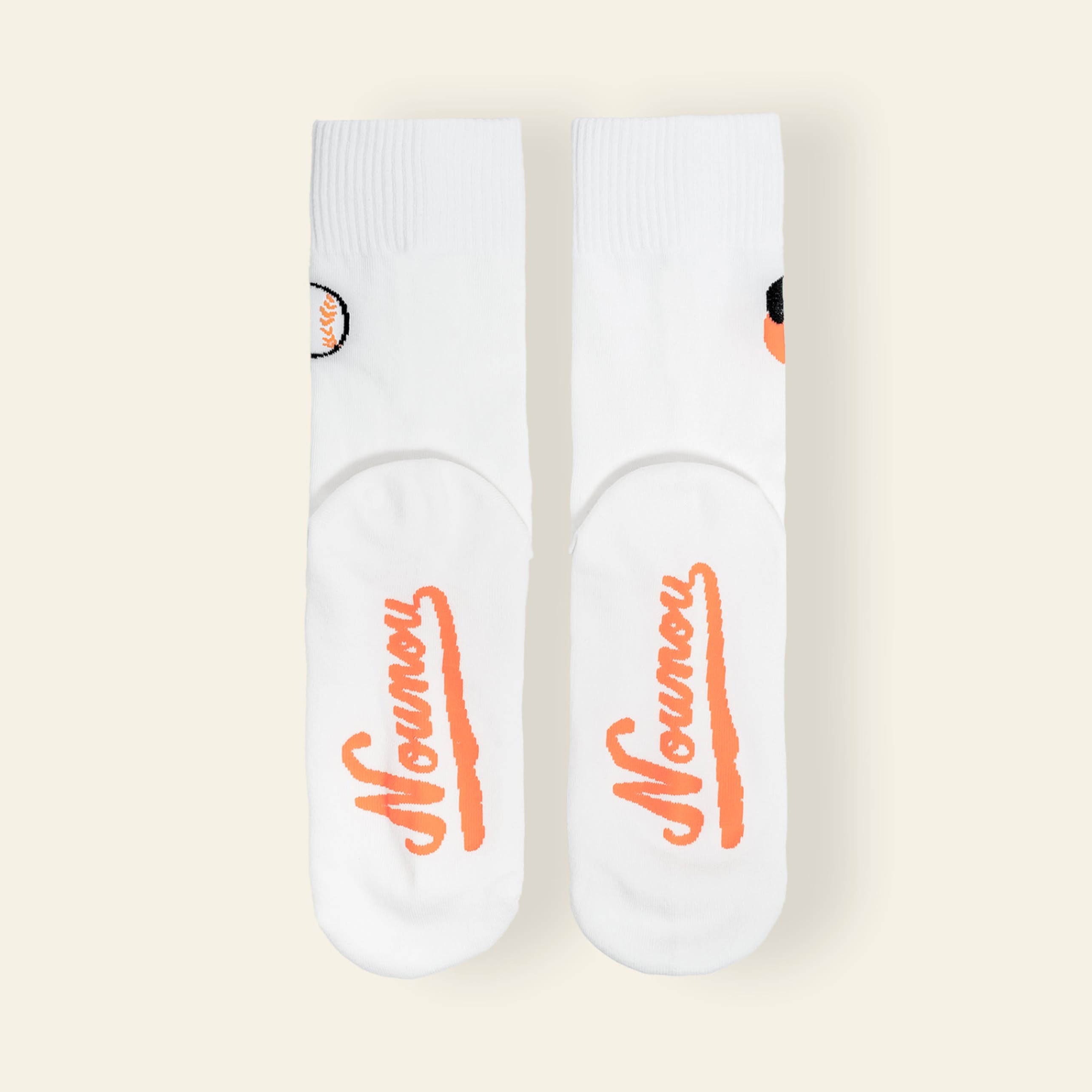 NouNou Baseball Socks - White