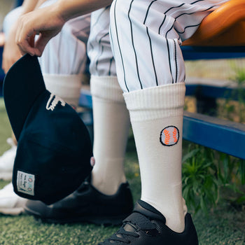 NouNou Baseball Socks White