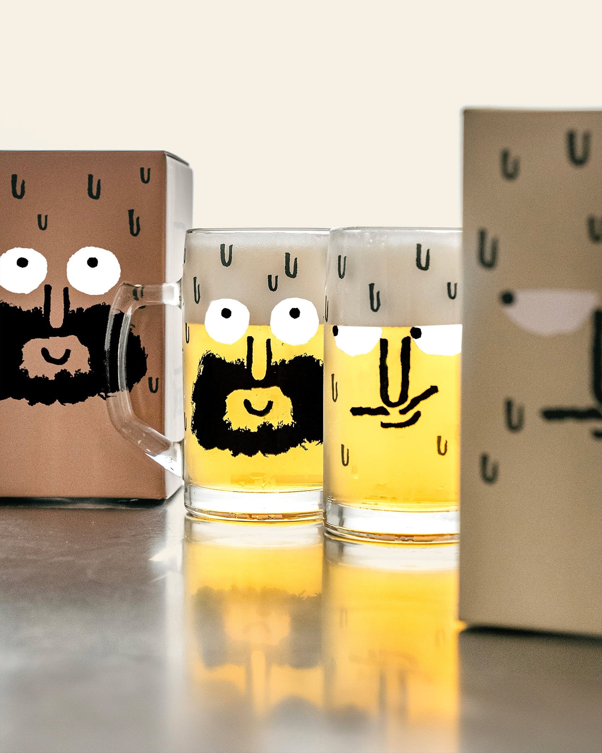 NouNou Beer Glass A Beard