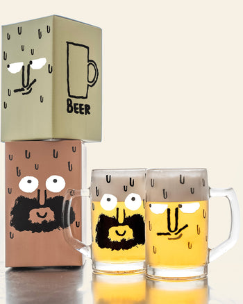 NouNou Beer Glass A Beard