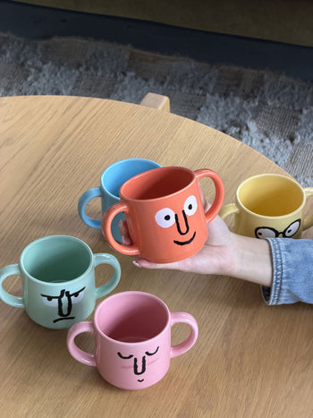 NouNou Double Handle Mug Coral