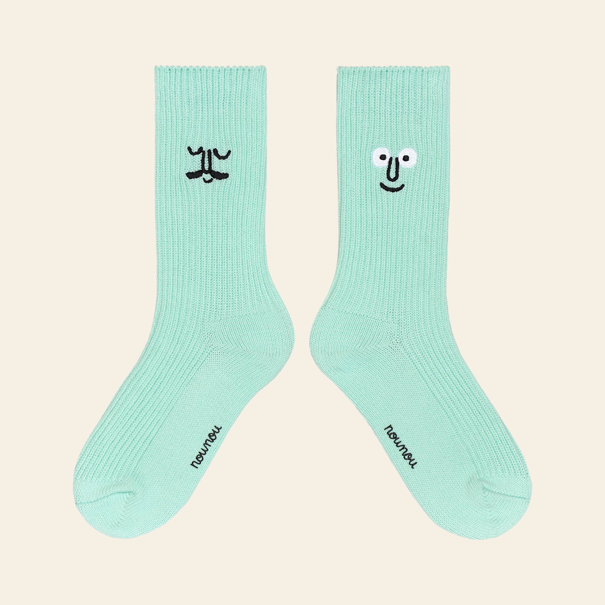 NouNou Face Crew Socks Mint