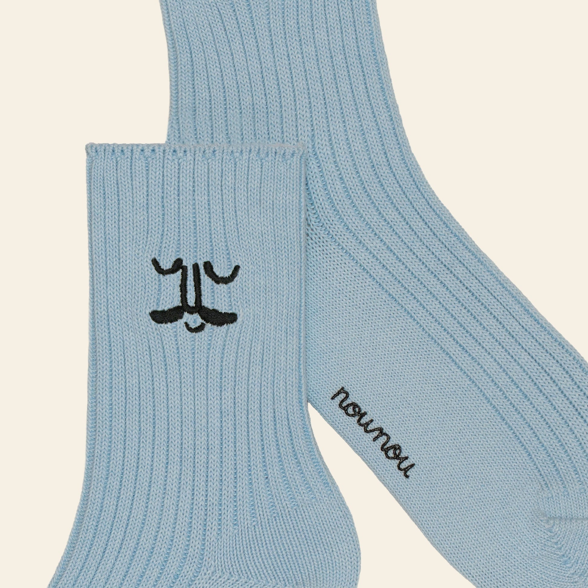 NouNou Face Quarter Socks Blue