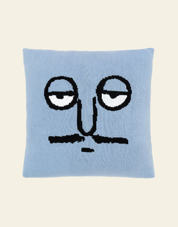 NouNou Knit Cushion Cover Blue