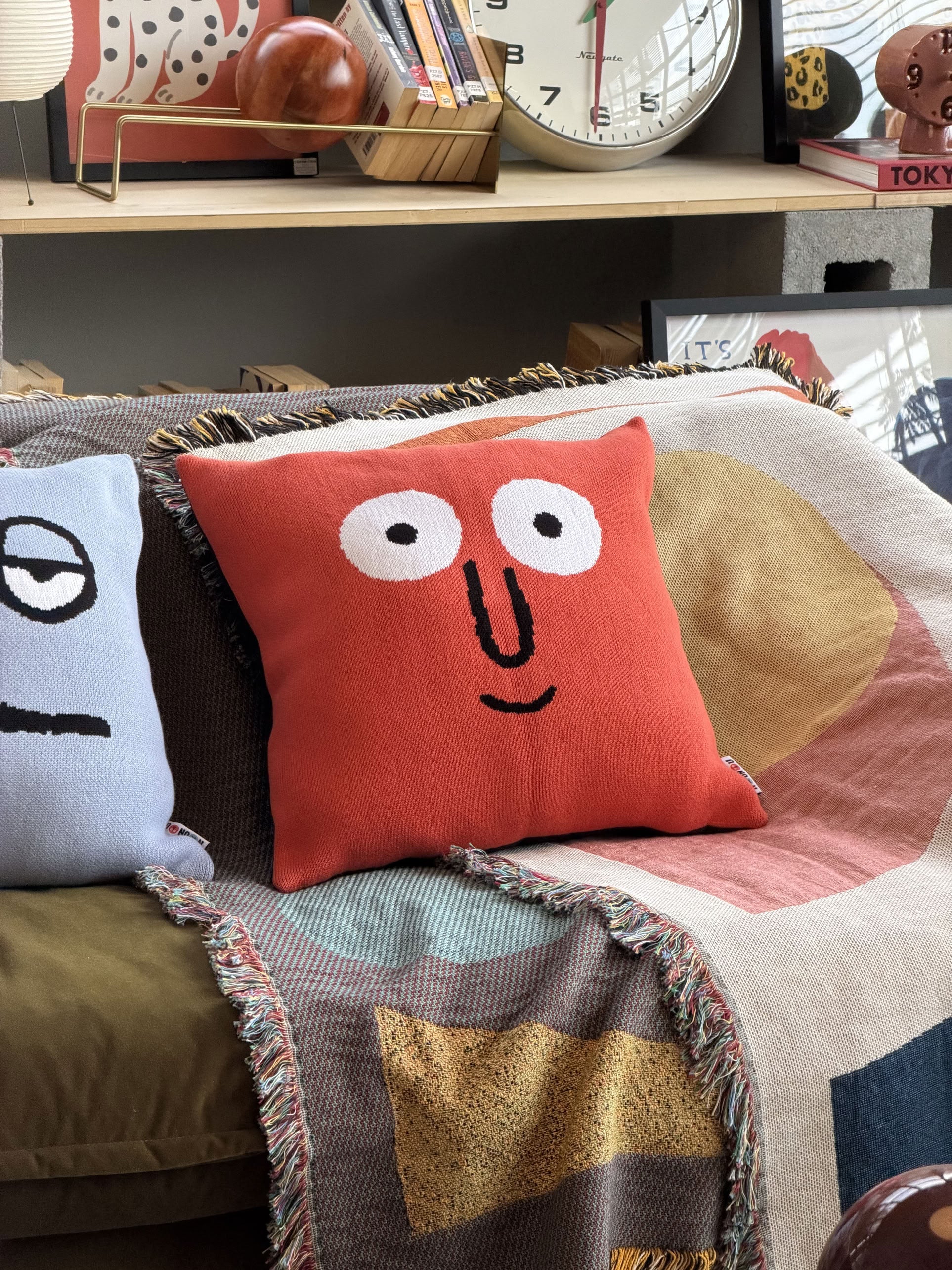 NouNou Knit Cushion Cover Orange